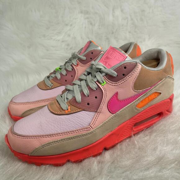 Nike Air Max 90 PRM Platinum women’s size 10.5 Crimson/Bright Purple - Picture 1 of 9
